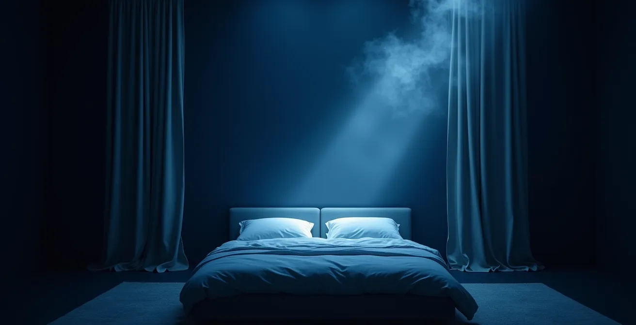 Chambre optimisée pour le sommeil profond avec température contrôlée et obscurité totale