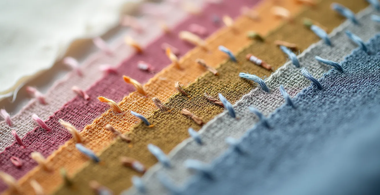 Comparaison visuelle d'étiquettes de provenance sur différents vêtements de qualité