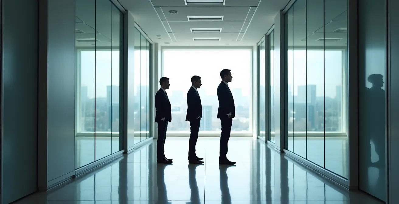 Transition subtile du style vestimentaire d'un professionnel évoluant vers un poste supérieur