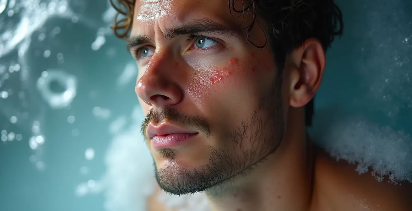 Homme illustrant la récupération par contraste thermique chaud-froid